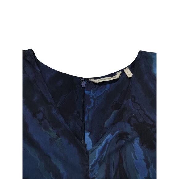 Soft Sorrundings womens blue marble print flutter sleeve casual maxi dress sz M - Picture 5 of 13